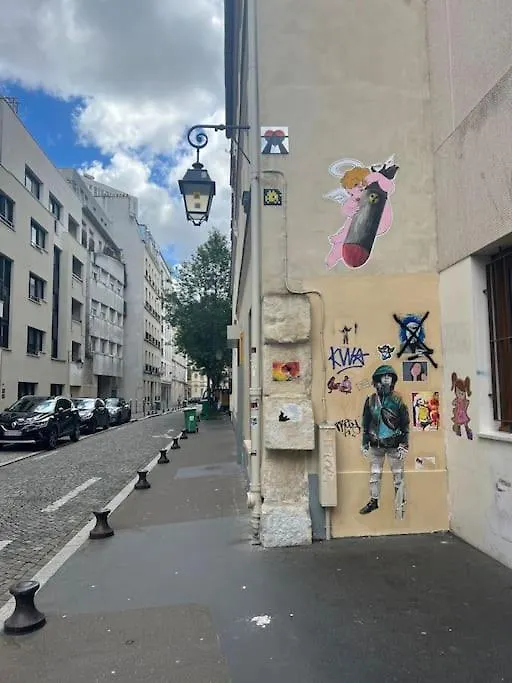شقة Luxe Chic Aux Buttes-aux-cailles A 5min Du Metro, Parking Prive Disponible باريس